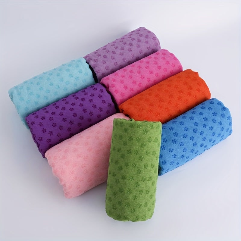 Yogamat-handdoek van microvezel, antislip met grip-noppen, 183x63cm